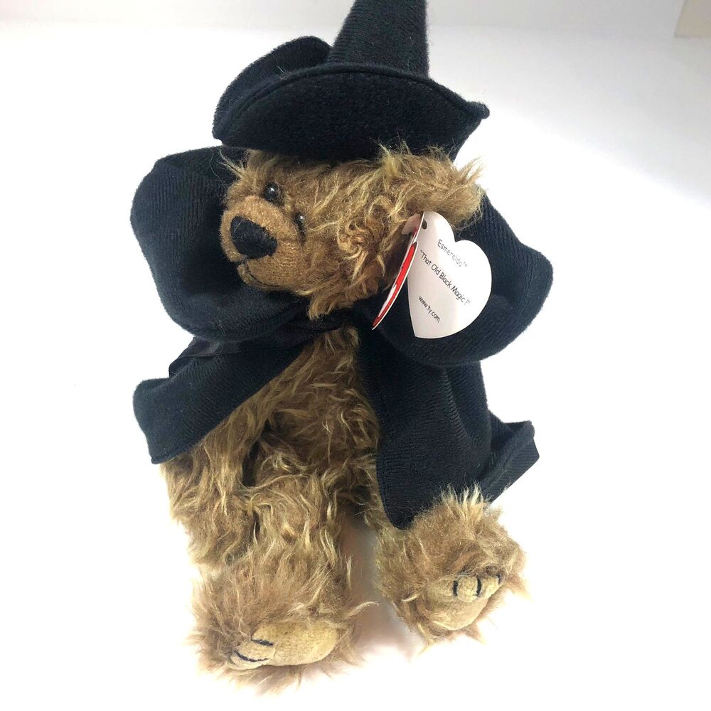 Ty Attic Treasures Beanie Baby Esmerelda The Teddy Bear Vintage Jointed W/Tags